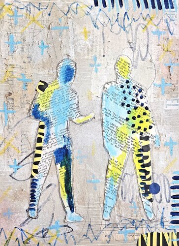 Paper Doll Stories Wednesday van Lorette C. Luzajic, Schilderij te koop op Singulart