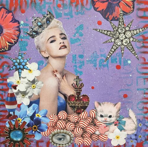 True Blue Queen Madonna by Lorette C. Luzajic, Painting for Sale on Singulart