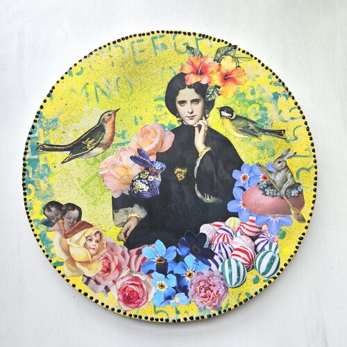 Beauty and the Bunny van Lorette C. Luzajic, Schilderij te koop op Singulart