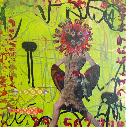 Coronavirus Morning di Lorette C. Luzajic, Pittura in vendita su Singulart