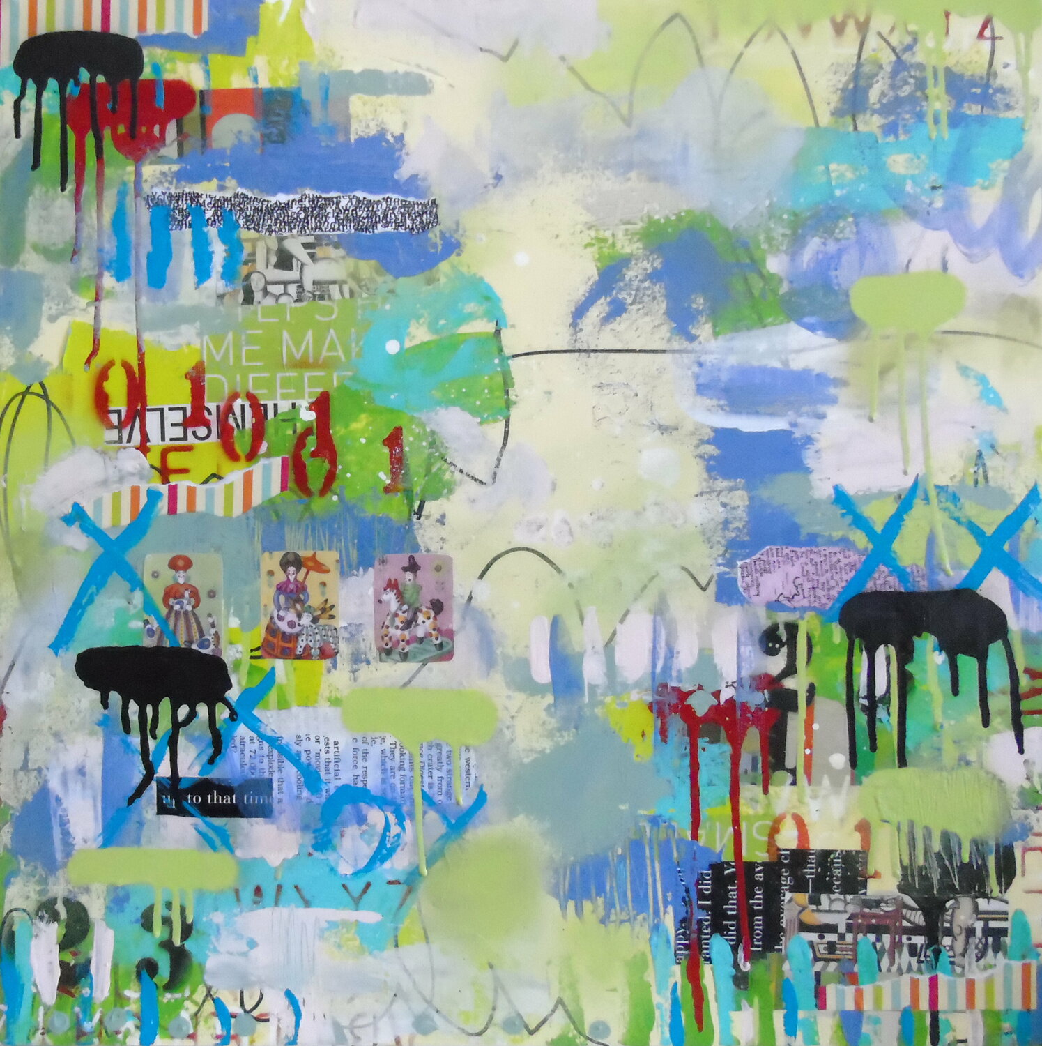 Dream Time by Lorette C. Luzajic (2022) Painting Acrylic, Collage on