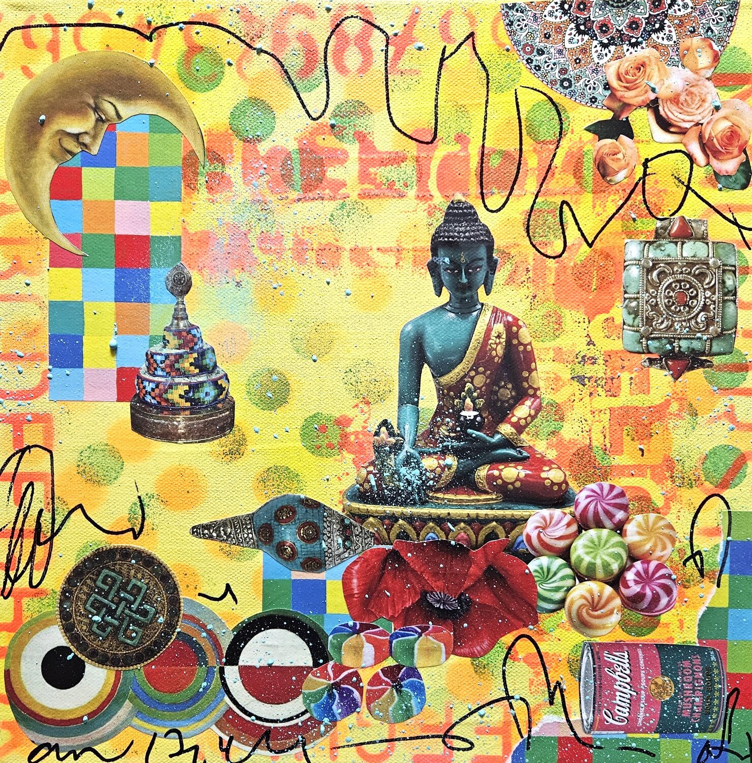 Pop Moon Buddha Lorette C. Luzajic