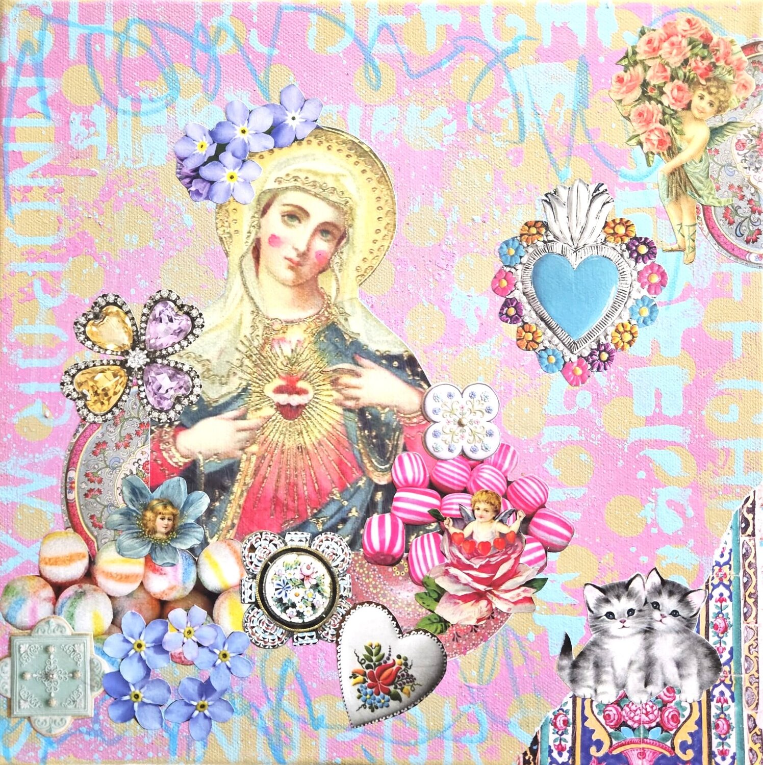 Mary and Kittens Lorette C. Luzajic