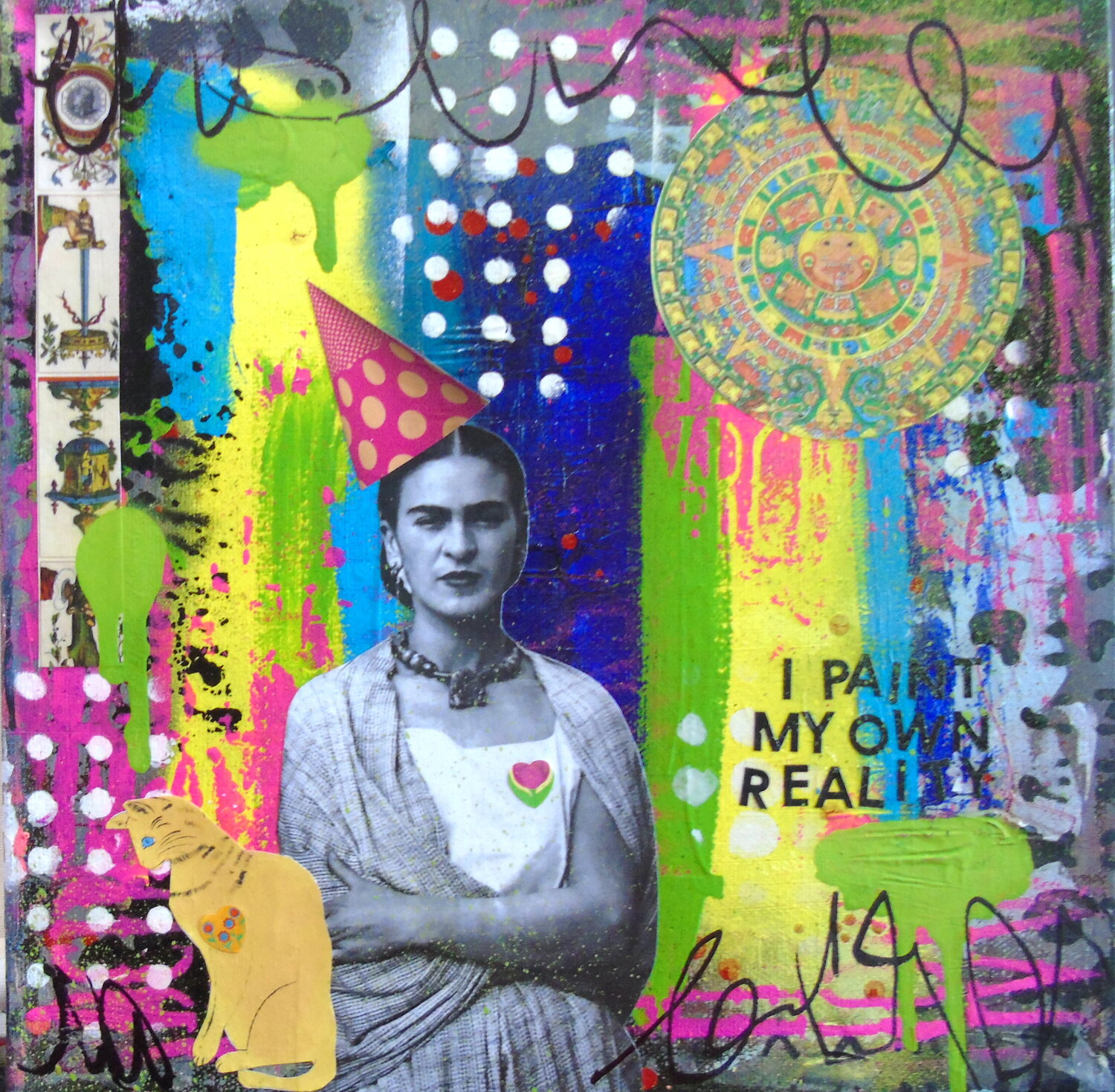 I Paint My Own Reality Frida Kahlo Lorette C. Luzajic Originalgemälde zu verkaufen