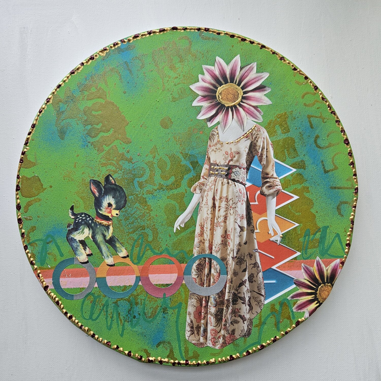 Beauty is a Flower Lorette C. Luzajic Original painting for sale