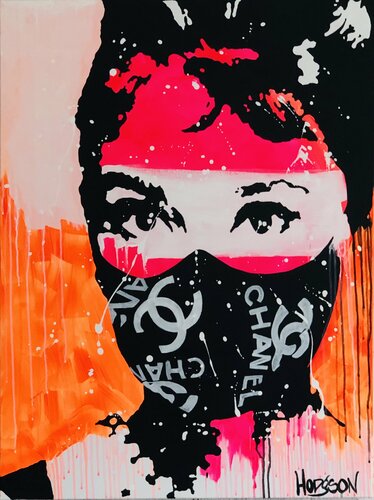 AUDREY HEPVID-19 di Phil Hodgson, Pittura in vendita su Singulart
