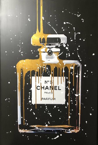 CHANEL NO5 GOLD von Phil Hodgson, Malerei kaufen auf Singulart