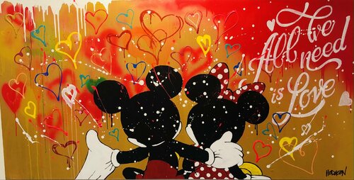 ALL WE NEED IS LOVE van Phil Hodgson, Schilderij te koop op Singulart