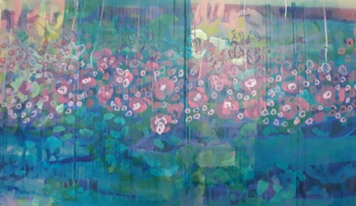 La Danse Des Coquelicots di Josiane Zarka, Pittura in vendita su Singulart
