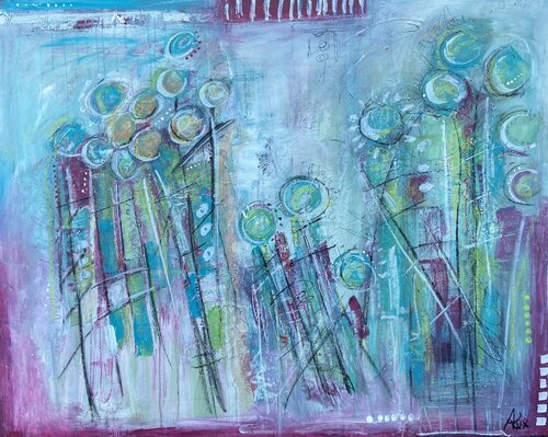 No flowers today di Alexandra Machmar, Pittura in vendita su Singulart