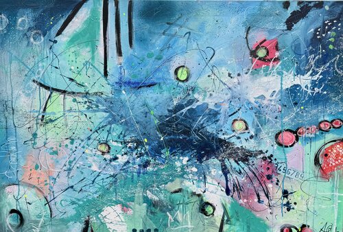 INTO THE DEEP BLUE di Alexandra Machmar, Pittura in vendita su Singulart