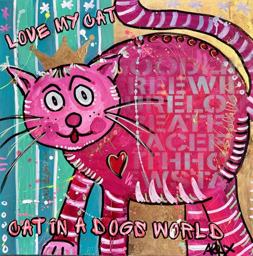 LOVE MY CAT by Alexandra Machmar, Painting for Sale on Singulart