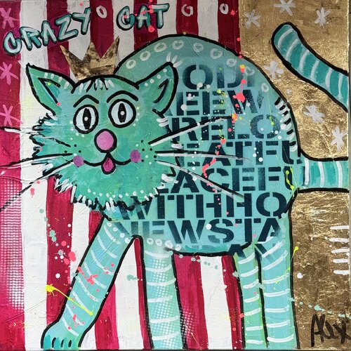 CRAZY CAT von Alexandra Machmar, Malerei kaufen auf Singulart