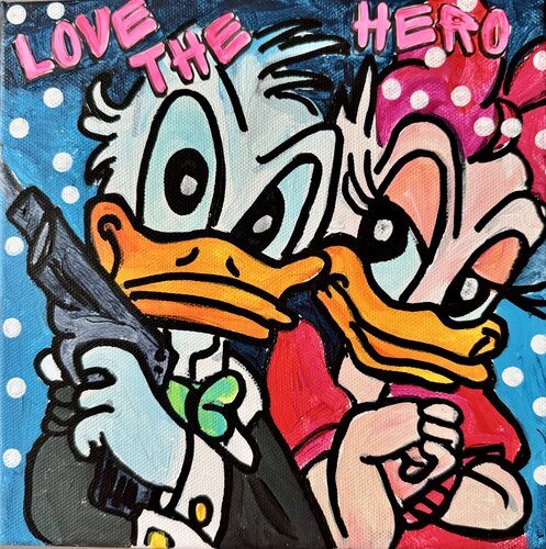 LOVE THE HERO by Alexandra Machmar, Painting for Sale on Singulart