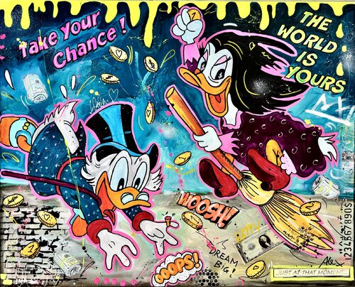 THE WORLD IS YOURS by Alexandra Machmar, 회화 for Sale on Singulart