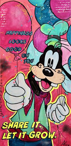 HAPPINESS LOOKS GOOD ON YOU by Alexandra Machmar, 회화 for Sale on Singulart