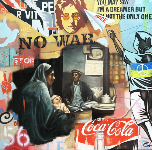 Il muro della pace von Massimo Marano, Malerei kaufen auf Singulart