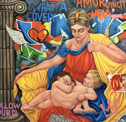 Il murales della vita von Massimo Marano, Malerei kaufen auf Singulart