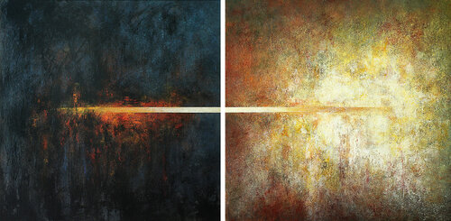 Journey of Light - Diptych by Peisy Ting, Painting for Sale on Singulart