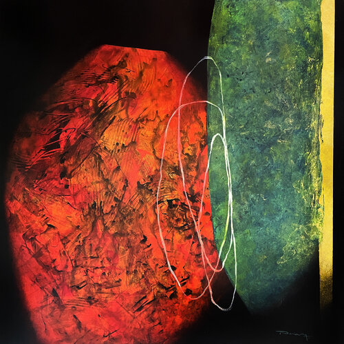 Ember and Emerald by Peisy Ting, Painting for Sale on Singulart