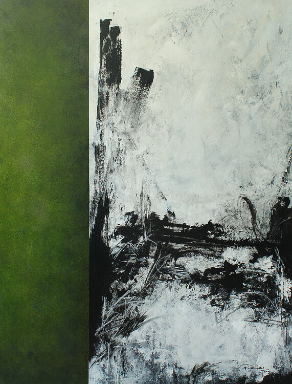 Juxtaposition of Time & Space (Green) Peisy Ting