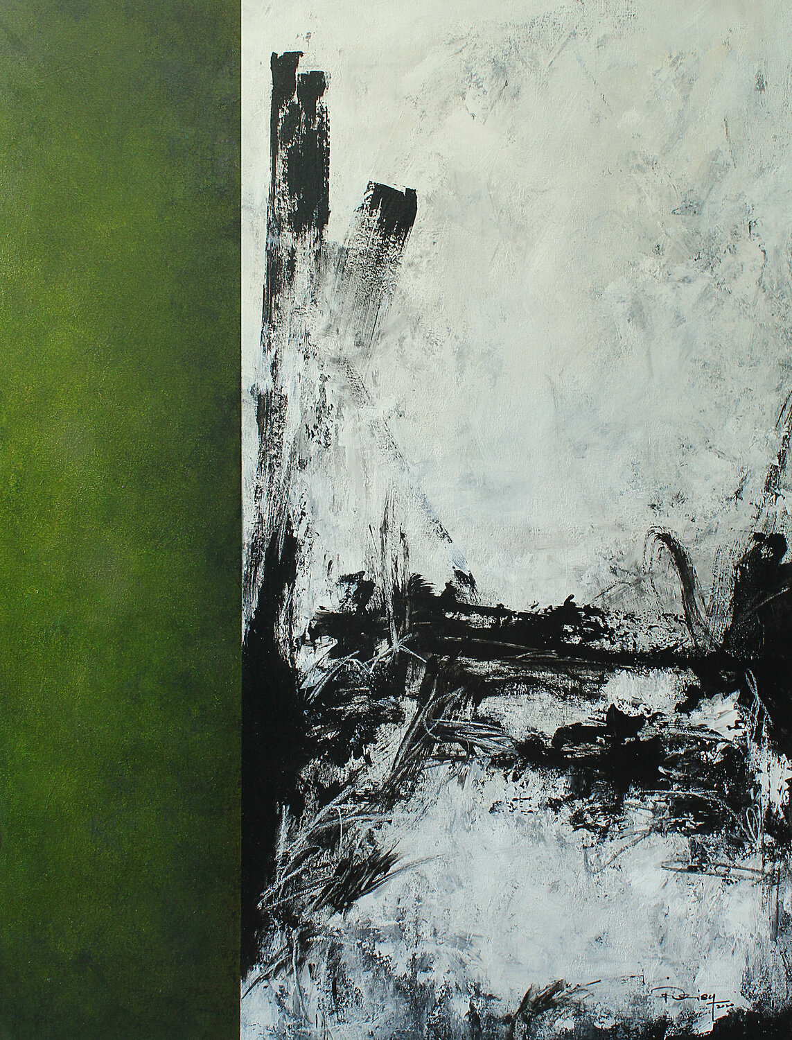 Juxtaposition of Time & Space (Green) Peisy Ting