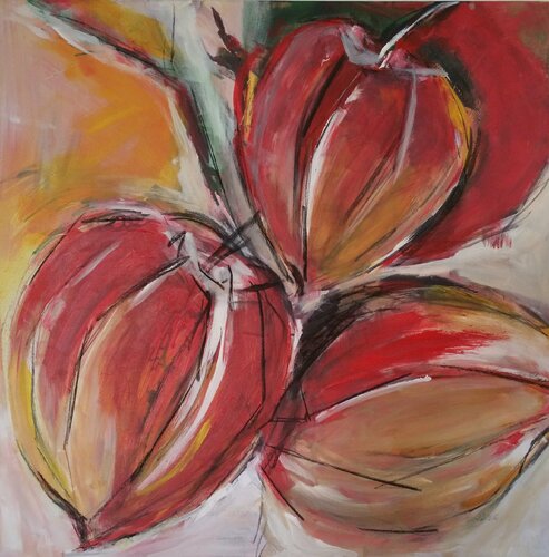 Physialis alkekengi by Birgit Günther, 油畫 for Sale on Singulart
