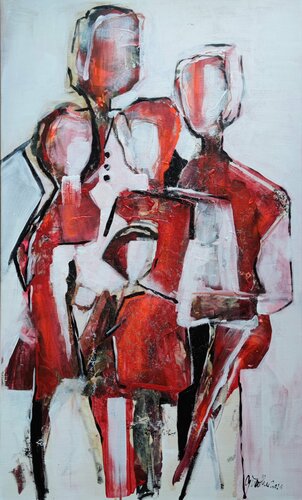 Drei Knöpfe di Birgit Günther, Pittura in vendita su Singulart