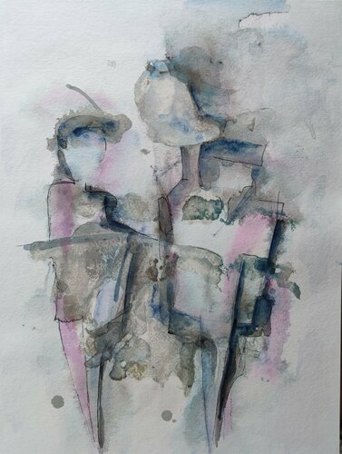 People par Birgit Günther, Œuvre sur papier en vente sur Singulart