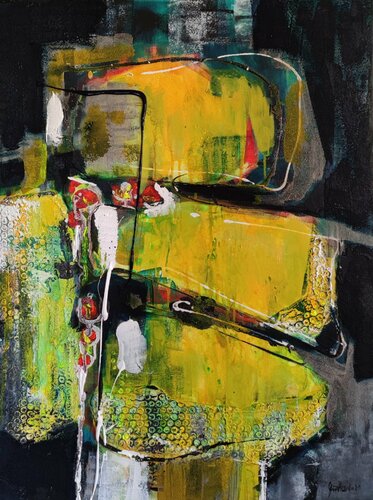 Gelbe Formen (2021) di Birgit Günther, Pittura in vendita su Singulart