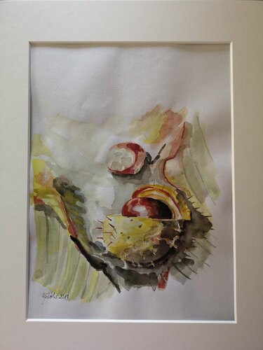 Kastanien 1 von Birgit Günther, Werk auf Papier kaufen auf Singulart