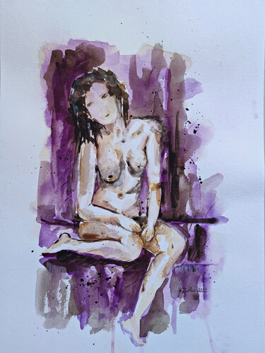 Frauenakt par Birgit Günther, Œuvre sur papier en vente sur Singulart