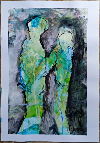 Peter und Sabine by Birgit Günther, Work on Paper for Sale on Singulart