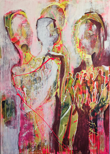 Konflikt - conflict van Birgit Günther, Schilderij te koop op Singulart