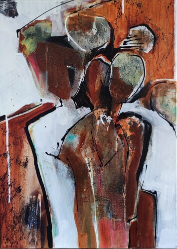 Diskussion - discussion di Birgit Günther, Pittura in vendita su Singulart