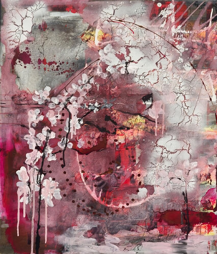 Kirschblüten by Birgit Günther, 油畫 for Sale on Singulart