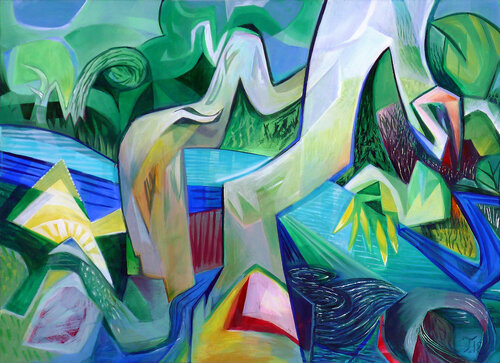 'THE RIVER IN WINTER' by Tillian ·, Painting for Sale on Singulart