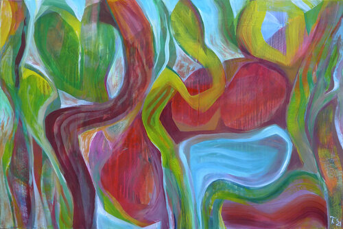 'WATERSNAKE' van Tillian ·, Schilderij te koop op Singulart