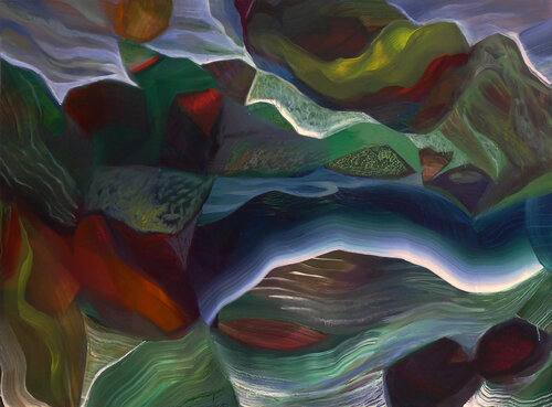 'PRE-HISTORIC LANDSCAPE' van Tillian ·, Schilderij te koop op Singulart