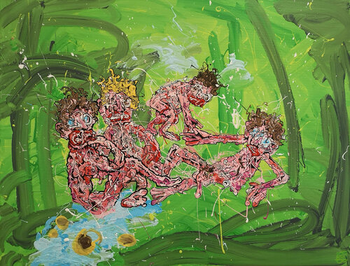 A poil sur l'herbe van Frob, Schilderij te koop op Singulart