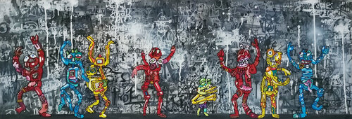 Jazz fiesta van Frob, Schilderij te koop op Singulart