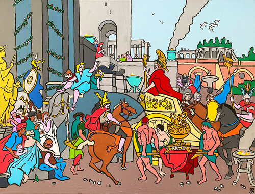 Alexandre à Babylone van Frob, Schilderij te koop op Singulart