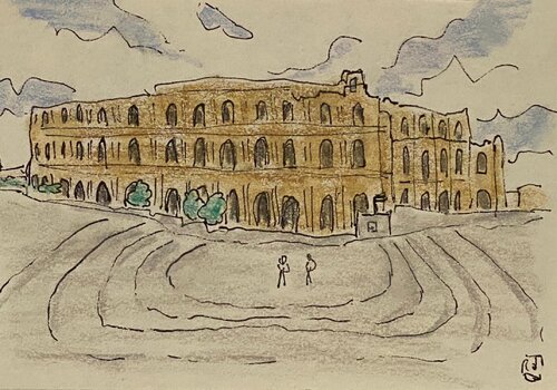 Amphithéâtre d'El Djem de Frob, Dibujo a la venta en Singulart