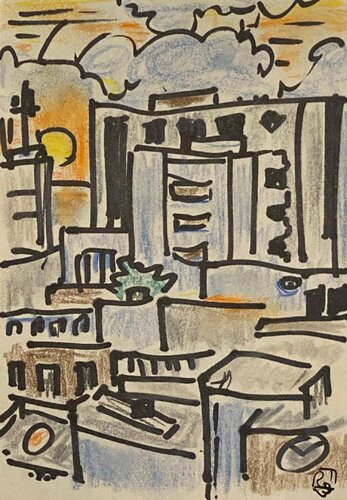 Terrasse sur Sousse von Frob, Zeichnungen kaufen auf Singulart