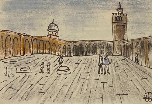Grande mosquée de Tunis van Frob, Tekening te koop op Singulart