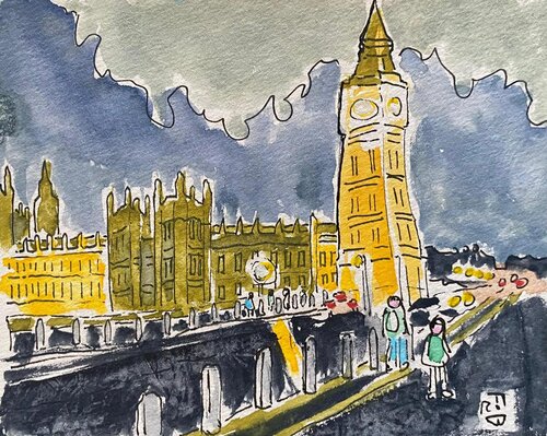 Big ben di Frob, Opera su carta in vendita su Singulart