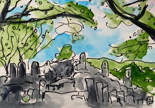 Filitosa enceinte cyclopéenne van Frob, Werk op papier te koop op Singulart