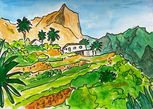 église de Las Carboneras, Tenerife by Frob, Work on Paper for Sale on Singulart