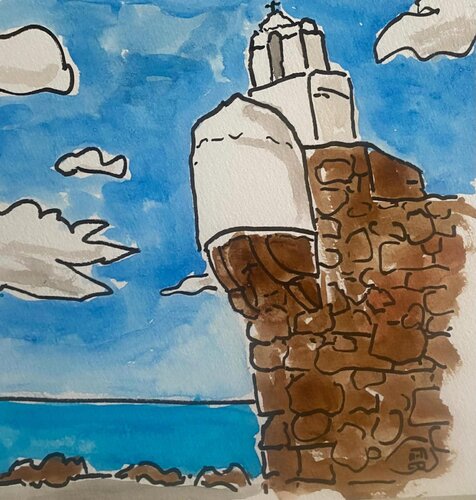 Maisons Los Silos, Tenerife van Frob, Werk op papier te koop op Singulart