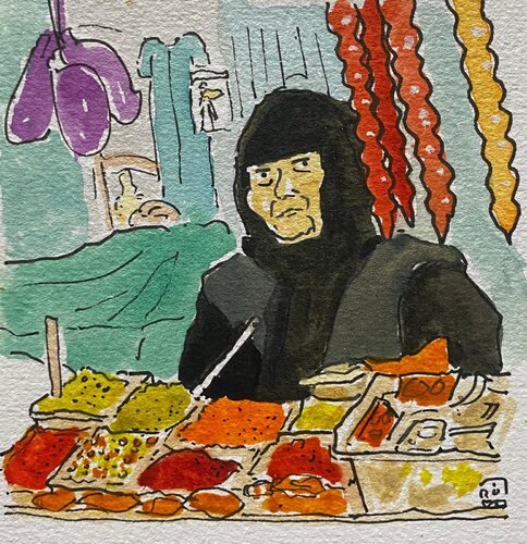 marché de Koutaïssi, Géorgie von Frob, Malerei kaufen auf Singulart